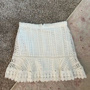 White BB Dakota lace skirt with built in slip!
